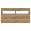 vidaXL TV-Schrank mit LED-Leuchten Artisan-Eiche 80x35x40 cm