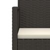 vidaXL 4-tlg. Garten-Lounge-Set mit Kissen Poly Rattan Schwarz