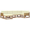 vidaXL Outdoor-Sofagarnitur mit Kissen 6 pcs Natur und Creme