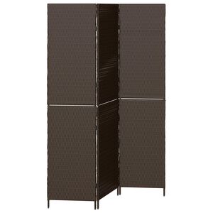 vidaXL Raumteiler Braun 146 x 180 cm Poly-Rattan