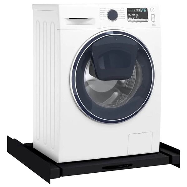 vidaXL Waschmaschinen Zwischenablage Schwarz 60 x 60 x 8 cm Stahl