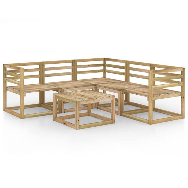 vidaXL 6-tlg. Garten-Lounge-Set Gr&uuml;n Impr&auml;gniertes Kiefernholz