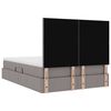 vidaXL Aufbewahrungsbett mit Matratze Taupe 140 x 200 cm Polyester