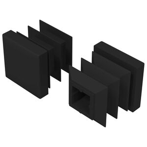 vidaXL Endkappen 2 Stk. Schwarz 15 x 15 x 15 mm PP