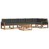 vidaXL Outdoor-Sofagarnitur mit Kissen 7 pcs Natur und Anthrazit