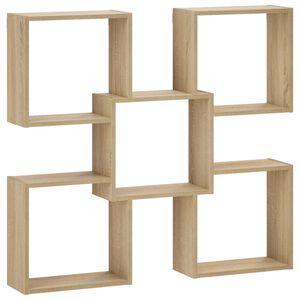 vidaXL Wandregal Sonoma-Eiche 99,5 x 17 x 91 cm Holzwerkstoff