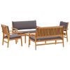vidaXL Gartensofa-set 5 pcs Braun Massivholz Akazie