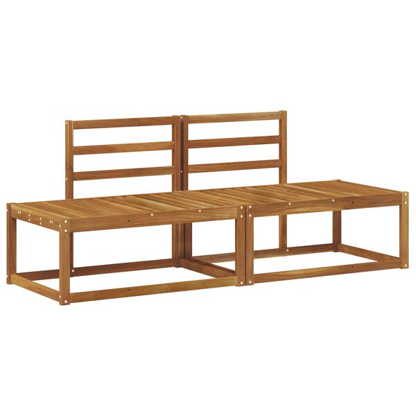 vidaXL Outdoor End Sofa 2 St&uuml;ck Natur 182,5 x 63 x 73 cm