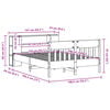 vidaXL Massivholzbett mit Regal ohne Matratze Wachsbraun 135x190 cm