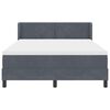 vidaXL Boxspringbett mit Matratze Dunkelgrau 190 x 140 cm Samt