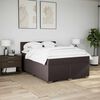 vidaXL Boxspringbett mit Matratze Dunkelbraun 140x190 cm Stoff