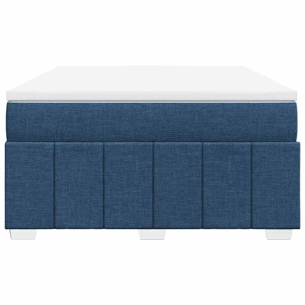 vidaXL Boxspringbett mit Matratze Blau 140x190 cm Stoff