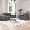 vidaXL Sofa Set 2 pcs Dunkelgrau 182 x 80 x 82 cm Stoff