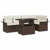 vidaXL Gartensofa-set 6 stk. Braun [Synthetisch]: Poly Rattan