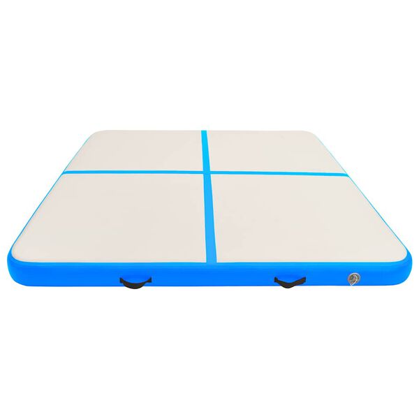 vidaXL Aufblasbare Gymnastikmatte mit Pumpe 200x200x15 cm PVC Blau
