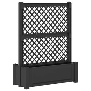 vidaXL Gro&szlig;er Pflanzer mit Spalier Anthrazit 99,5 x 43 x 133,5 PP