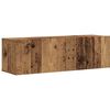 vidaXL 7-tlg. TV-Schrank-Set Wandmontage Altholz-Optik Holzwerkstoff