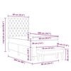 vidaXL Boxspringbett mit Matratze mit Kopfteil Rosa 90 x 200 cm Samt