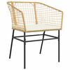 vidaXL Garten Essgruppe 7 pcs Braun Poly-Rattan