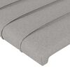 vidaXL Kopfteil mit Ohren Hellgrau 203x16x118/128 cm Stoff