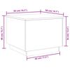 vidaXL Couchtisch mit LED-Leuchten Altholz-Optik 50x50x40 cm