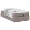 vidaXL Ottoman-Bett mit Matratze Taupe 90x190 cm Stoff