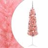 vidaXL K&uuml;nstlicher schmaler Weihnachtsbaum mit Kugeln 120 cm 150 LEDs