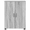 vidaXL Badezimmerschrank mit Speicher Graues Sonoma 60 x 35 x 80 cm