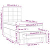vidaXL Boxspringbett mit Matratze Dunkelgrau 100x200 cm Stoff