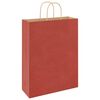 vidaXL Papiertragetaschen 250 Stk. mit Henkeln Rot 32x12x42 cm