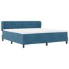 vidaXL Boxspringbett mit Matratze Dunkelblau 180 x 200 cm Samt