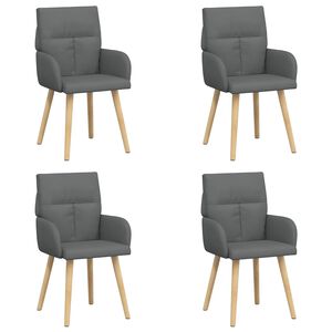 vidaXL Esszimmerst&uuml;hle 4 stk. Stoff Dunkelgrau 60 x 56 x 93 cm