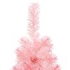 vidaXL Künstlicher Halb-Weihnachtsbaum mit Ständer Schlank Rosa 150 cm