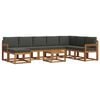 vidaXL Outdoor-Sofagarnitur 9 Stk. Natur und Anthrazit