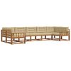 vidaXL Outdoor-Sofagarnitur mit Kissen 7 pcs Natur und Beige