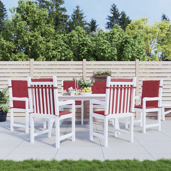 vidaXL Gartenstuhlauflagen f&uuml;r Niedriglehner 6 Stk. Weinrot 100x50x3cm
