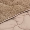 vidaXL Winterbettdecke Taupe 220 x 260 cm Mikrofaser und Teddy-Fleece