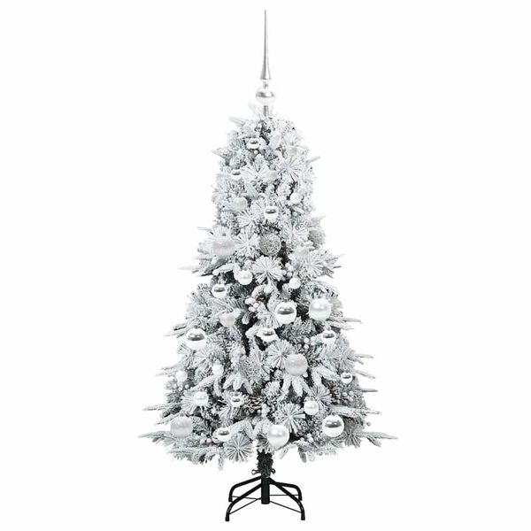 vidaXL K&uuml;nstlicher klappbarer Weihnachtsbaum Wei&szlig; 120 cm PE und PVC