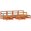 vidaXL Garten-Lounge-Set 7 stk. Wachsbraun Massives Kiefernholz