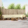 vidaXL Outdoor-Sofagarnitur mit Kissen 7 pcs Natur und Creme