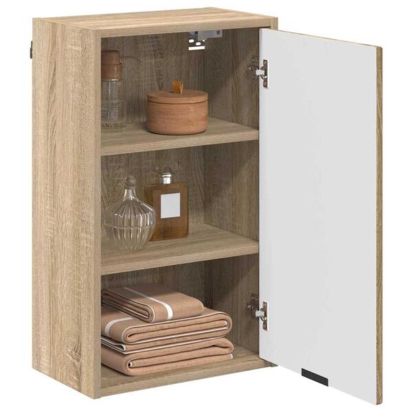 vidaXL Badezimmerschrank Wandmontiert Sonoma-Eiche 39 x 23,5 x 65 cm