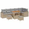 vidaXL Gartensofa-set 11 Stk. 7-Sitzanzahl Beige und Hellgrau