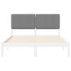vidaXL Bettgestell mit gepolstertem Kopfteil Hellgrau 150 x 200 cm