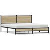 vidaXL Metallbett ohne Matratze Sonoma-Eiche 160x200 cm