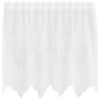 vidaXL Spitzenvorhang mit Vorh&auml;ngen Floral Wei&szlig; 100 x 150 cm Polyester