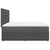 vidaXL Boxspringbett mit Matratze Dunkelgrau 200x200 cm Stoff