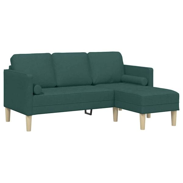 vidaXL Sofa Set mit Kissen Dunkelgr&uuml;n Polyester