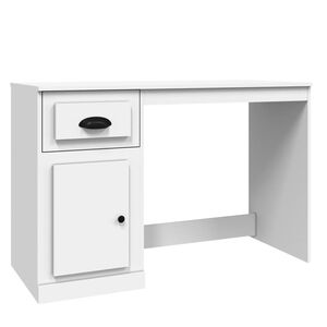 vidaXL Schreibtisch mit Schublade Wei&szlig; 115x50x75 cm Holzwerkstoff