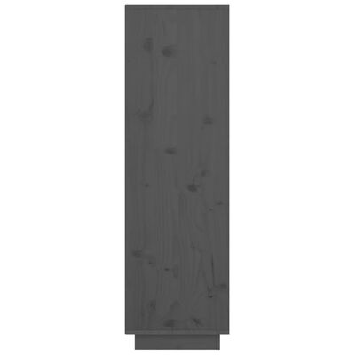 vidaXL Highboard Grau 38x35x117 cm Massivholz Kiefer