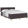 vidaXL Boxspringbett mit Matratze Dunkelbraun 190 x 140 cm Polyester